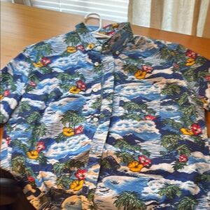 GAP Blue and Green Casual Button Down Shirt